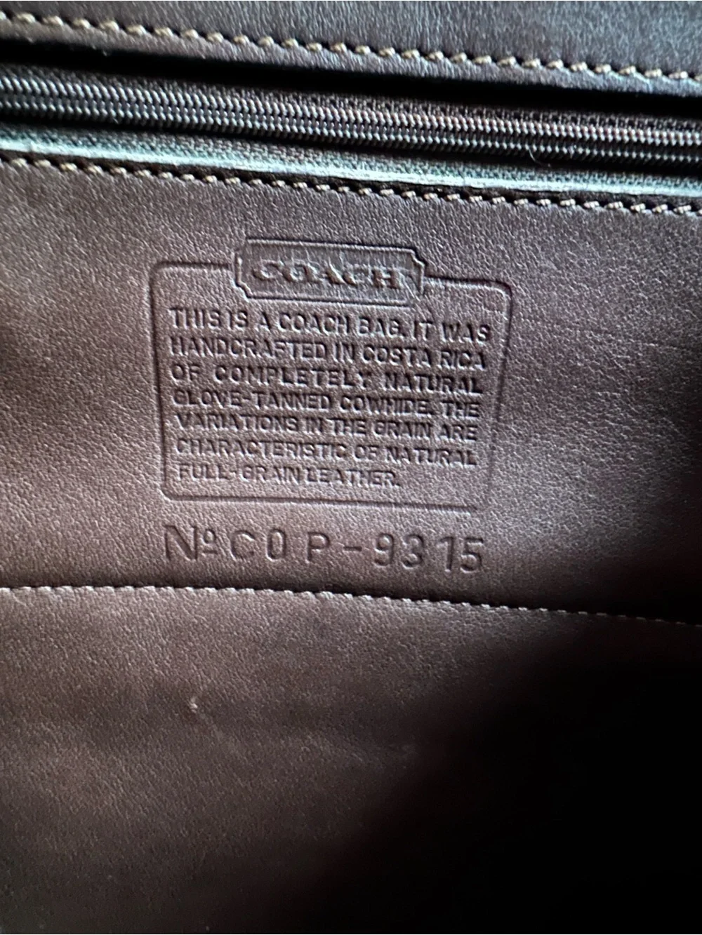 Coach Brown Leather Backpack